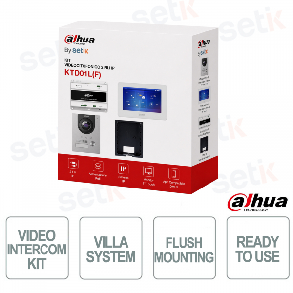 Kit de visiophone encastré complet Dahua