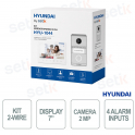 2-Wire Video Intercom Kit with 7" Monitor, 2MP HD Camera, IP65 IK07, and Night Vision - Hyundai