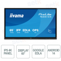 iiyama ProLite TE6513A-B3AG Interactive Display 65" 4K UHD Google EDLA Android 14 USB-C WiFi 6E