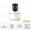 Caméra Wi-Fi Ranger RC 3MP 2K panoramique et inclinable avec objectif 3,6 mm, détection humaine et suivi intelligent - Imou