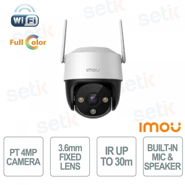 Imou Cruiser SE+ 4MP QHD WiFi Camera with 3.6mm Lens, Pan Tilt, Smart Color Vision, and IP66