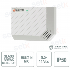 GB08 Glass Break Sensor with High-Performance Microphone and Adjustable Sensitivity - Bentel