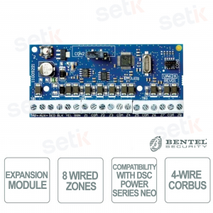 HSM2108 Modulo Espansione 8 Zone Cablate per Centrali PowerSeries Neo - Bentel