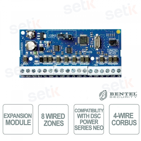 HSM2108 8-Zone Wired Expansion Module for PowerSeries Neo Control Panels - Bentel
