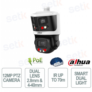 Dahua X-Spans 8MP+4MP 10x Starlight TiOC Panoramic PTZ Camera with 2.8mm and 4-40mm Lenses IP66