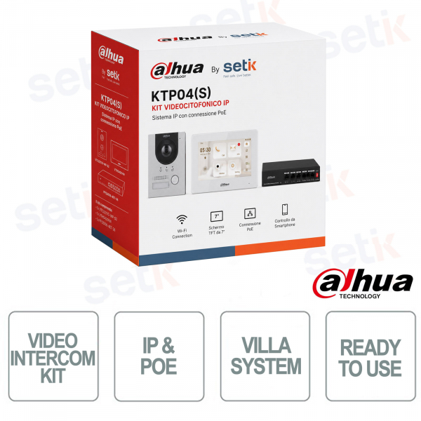 copy of Kit d'interphone vidéo Wi-Fi IP Dahua KTW04 avec écran tactile 7 pouces et caméra PoE IP65 2 MP