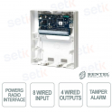 PG8WLSHW8 Interfaccia Radio PowerG 8 Ingressi 4 Uscite Cablate con Contenitore e Uscite PGM - Bentel