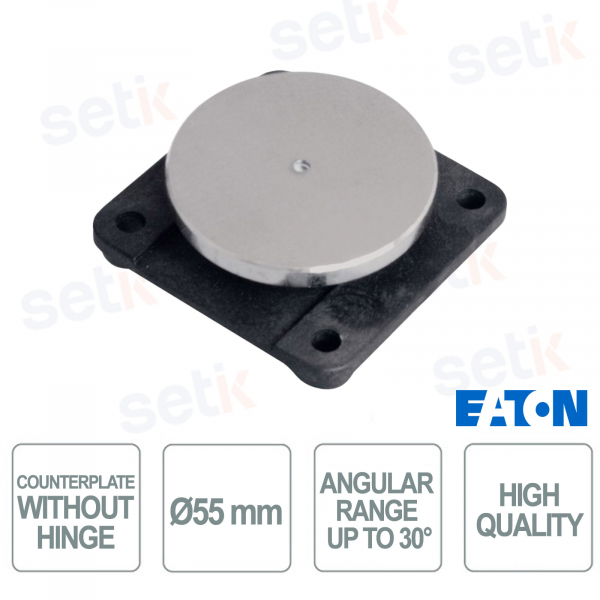 Eaton 1353-CSA Ø55 mm Black Swivel Backplate for Fire-Resistant Electromagnetic Locks