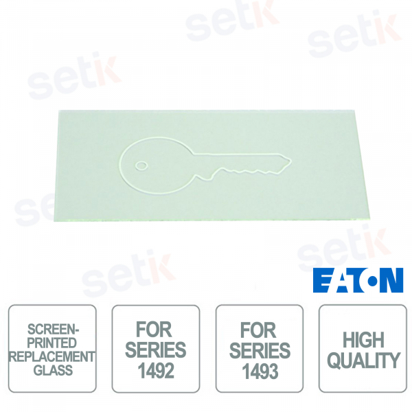 1494-CSA Silkscreen Replacement Glass for Eaton 1492/1493 Series Fire Key Enclosure