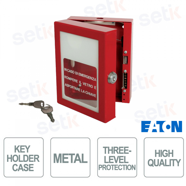 Eaton 1498-SA Key Case with Lock, Glass Breaker, and Microswitches for Fire Alarm Systems