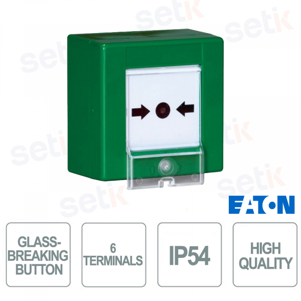 Eaton 2495-V Green Break Glass Emergency Door Opener IP54 - Eaton