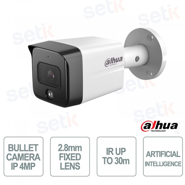 Dahua 4MP Bullet IP Camera 2.8mm Lens PoE IR 30m WDR 120dB IP67 with Human Detection