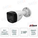 2MP Smart Dual Light Bullet Camera 2.8 mm Microphone IP67 HDCVI 4 in 1 - Dahua