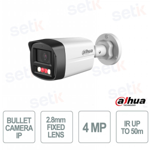 4MP 2.8 mm Smart Dual Light PoE SMD Plus IP67 Bullet IP Camera with Microphone - Dahua