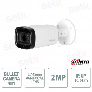 Dahua 2MP Starlight 2.7-12mm Motorized Smart IR 80m Audio IP67 Bullet Camera