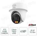 Caméra IP PTZ dôme PoE intelligente Dahua 4MP 2,8 mm avec double éclairage, audio bidirectionnel et IP66