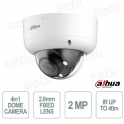 Dahua 2MP 2.8mm Smart Dual Light 4-in-1 Dome Camera with Microphone, 130dB WDR, IP67 and IK10