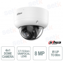 Dahua 8MP 4K 2.7-13.5mm Smart Dual-Light Starlight Dome Camera with Microphone, 4-in-1, IP67 and IK10