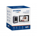 Kit d'interphone vidéo IP Hyundai avec moniteur WiFi 7 pouces, caméra fisheye 2 MP, PoE et contrôle d'accès avancé