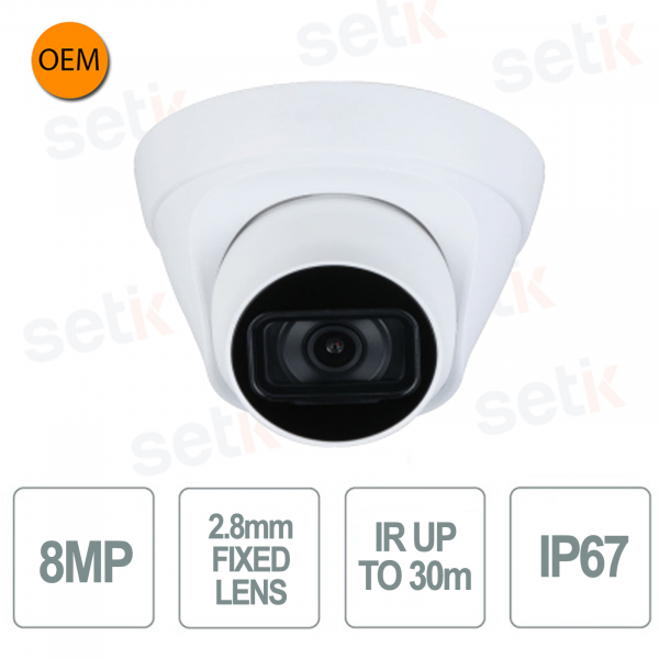 Telecamera IR Dome Network DAHUA IPC-T2EN 2MP ottica 2.8mm