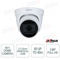 Caméra dôme infrarouge motorisée 4 en 1 Dahua 2MP 2,7-12 mm, portée 40 m, IP67, pour usage extérieur