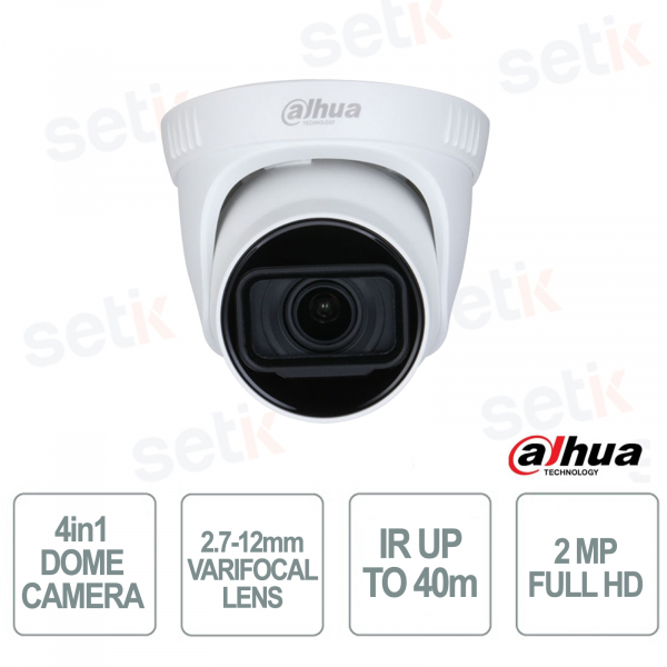 Caméra dôme infrarouge motorisée 4 en 1 Dahua 2MP 2,7-12 mm, portée 40 m, IP67, pour usage extérieur