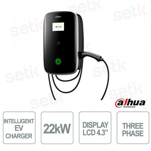 Dahua D-Volt Pro 22 kW Three-Phase Type 2 Smart App RFID OCPP MID IP55 EV Charging Station