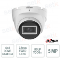 Dahua 5MP 2.8mm Smart IR Dome Camera 30m IP67 4-in-1 Technology