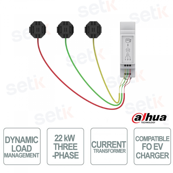 ICS-ME-CT-3L Dynamic Load Management Module for 22 kW Three-Phase EV Charger with 3 CT Current Transformers - Dahua