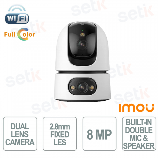 IMOU Ranger Dual Pro 8MP Dual Lens 2.8 mm Wi-Fi Camera with AI, Wi-Fi 6, Smart Tracking and Full Color Vision