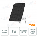 Panneau solaire IMOU FSP008 8W avec câble USB-C de 4 m pour caméras Wi-Fi