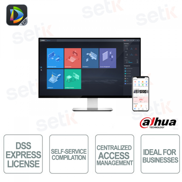 Licence de gestion des visiteurs Dahua DSS Express 8 avec module libre-service pour les visiteurs