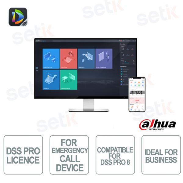 Licence pour dispositif d'appel d'urgence DSS Pro 8 | Dahua