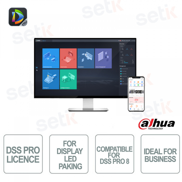 Licence DSS Pro 8 pour affichage LED de stationnement intelligent | Dahua