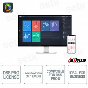 Licence DSS Pro 8 pour la synchronisation d'événements provenant de systèmes tiers | Version 8.4+