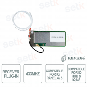 IQ Card 433 Benel 433 MHz for Qolsys IQ Panel | Plug-in Receiver Card Compatible Wireless Sensors