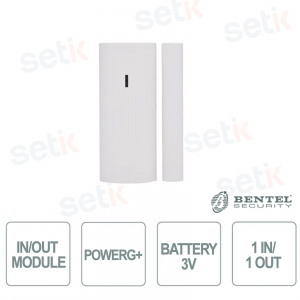 PowerG In/Out Module with Auxiliary Magnet | Bidirectional Wireless Interface