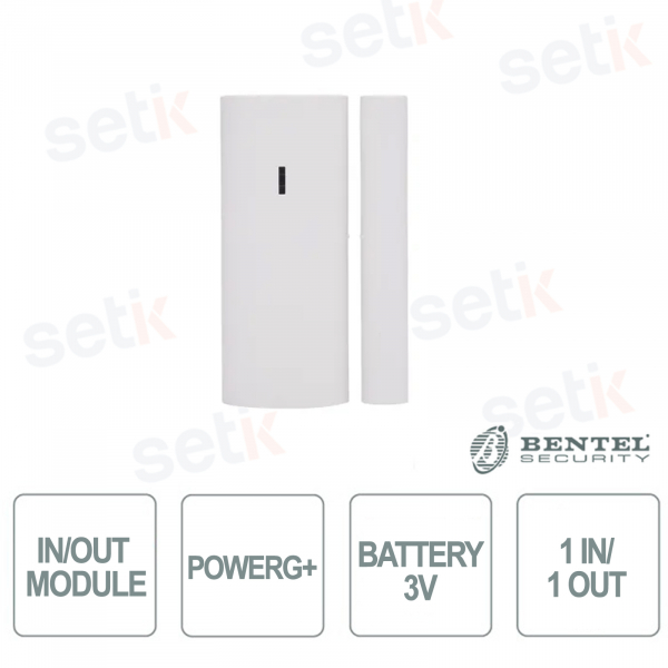 PowerG In/Out Module with Auxiliary Magnet | Bidirectional Wireless Interface