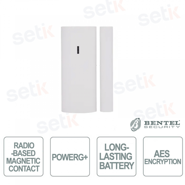 Contatto Magnetico via Radio PowerG Wireless per Porte e Finestre | Sensore Allarme