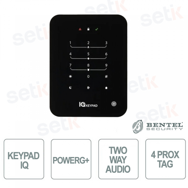 IQ Keyboard - Black - PowerG with 4 Prox Tags | Wireless Keyboard for Qolsys IQ