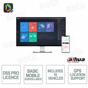 DSS Pro 8 License for the Basic Mobile Surveillance Module for 10 Vehicles | Fleet Monitoring