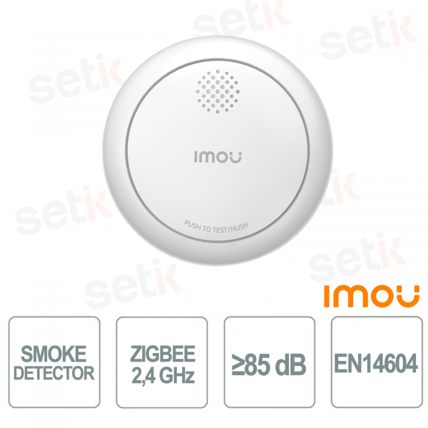 Rilevatore di Fumo Smart IMOU ZSM1 Zigbee EN14604 con Allarme 85 dB e Batteria 5 Anni