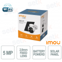 Telecamera IMOU 5MP 4G Wi-Fi AOV PT con Ottica 2.8mm, Batteria 10000mAh e Pannello Solare | SIM non Inclusa
