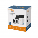 Kit IMOU con 2 Telecamere AOV Air 5MP 2.8mm, 2 Pannelli Solari e Smart Hub Wi-Fi 6 AI