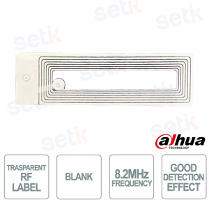 ISC-ETR1-1965-T Etichetta Antitaccheggio RF 8,2 MHz Trasparente Autoadesiva – 20.000 Pezzi - Dahua