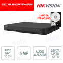 Hikvision AcuSense 5MP AI H.265 Pro+ PoC 16-Channel DVR, Vehicle/People Detection + 2TB HDD Included