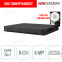 iDS-7208HTHI-M2/XT DVR AcuSense 8CH 8MP 4K AI Face Recognition H.265 Pro+ + 2 TB HDD Included - Hikvision