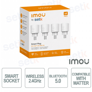Kit de prises intelligentes Wi-Fi IMOU CE1 (lot de 4) | Télécommande, suivi de la consommation d'énergie et minuterie