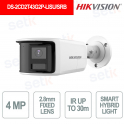DS-2CD2T43G2P-LISU/SRB IP Camera 4MP 2.8mm Panoramic 180° AcuSense Smart Hybrid Light PoE - Hikvision