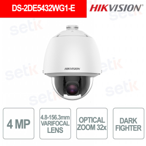 DS-2DE5432WG1-E Speed Dome PTZ 4MP 4.8-153.6mm 32x Zoom DarkFighter Smart Tracking PoE - Hikvision